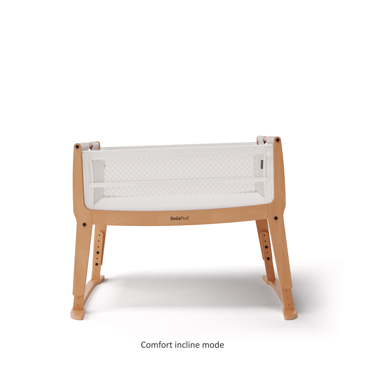 SnuzPod Studio Bedside Crib with mattress - Stockholm Natural