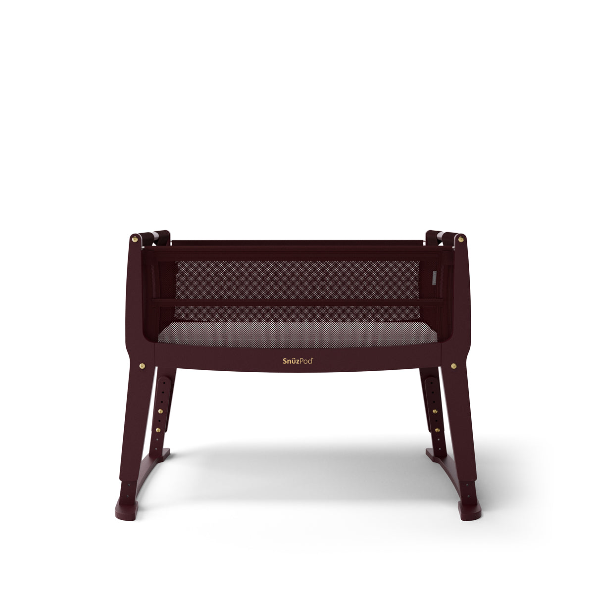 SnuzPod Studio Bedside Crib Bundle - Rome Burgundy