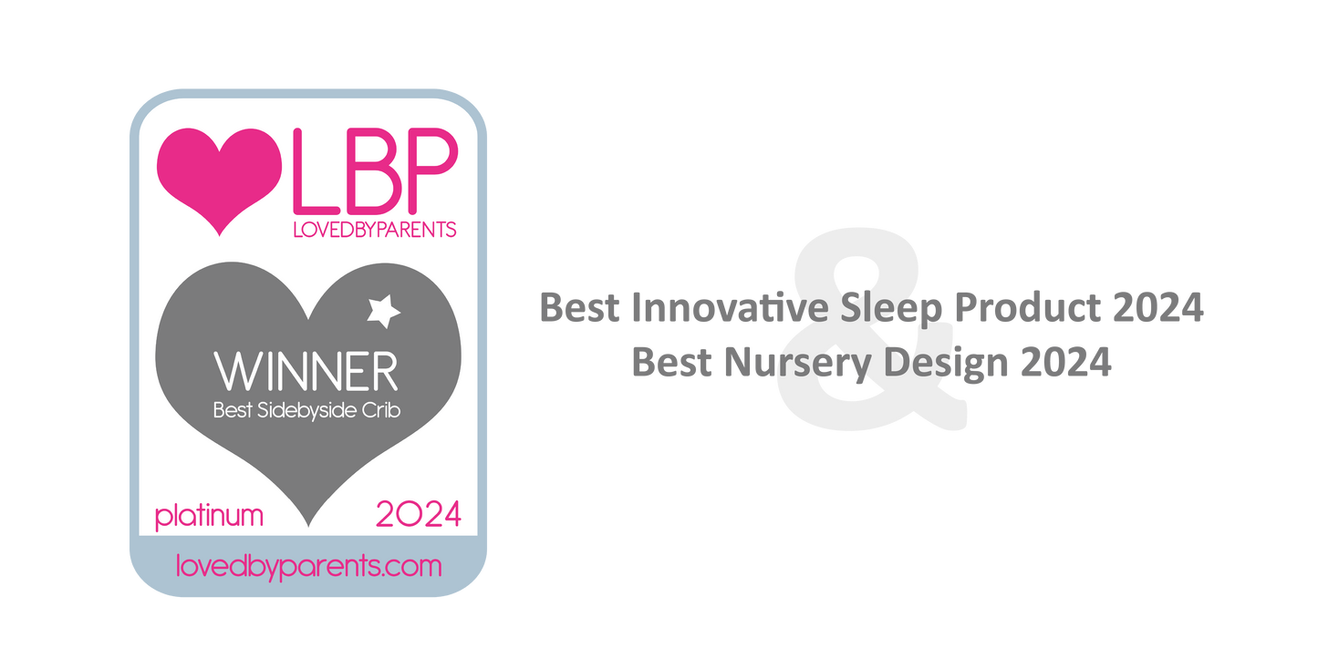 SnuzPod Studio Bedside Crib with mattress - Oslo Grey