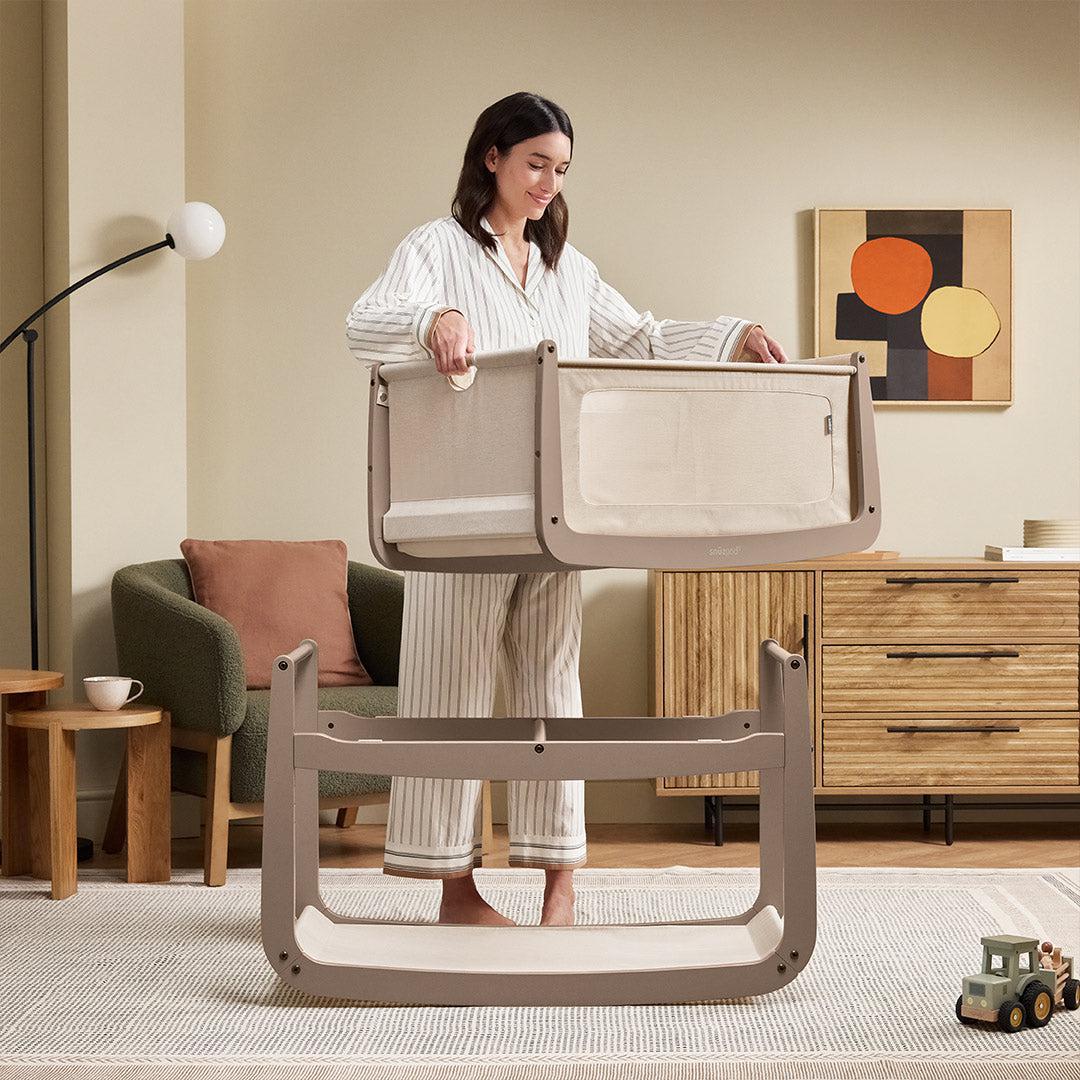 SnuzPod5 Bedside Crib - Mocha