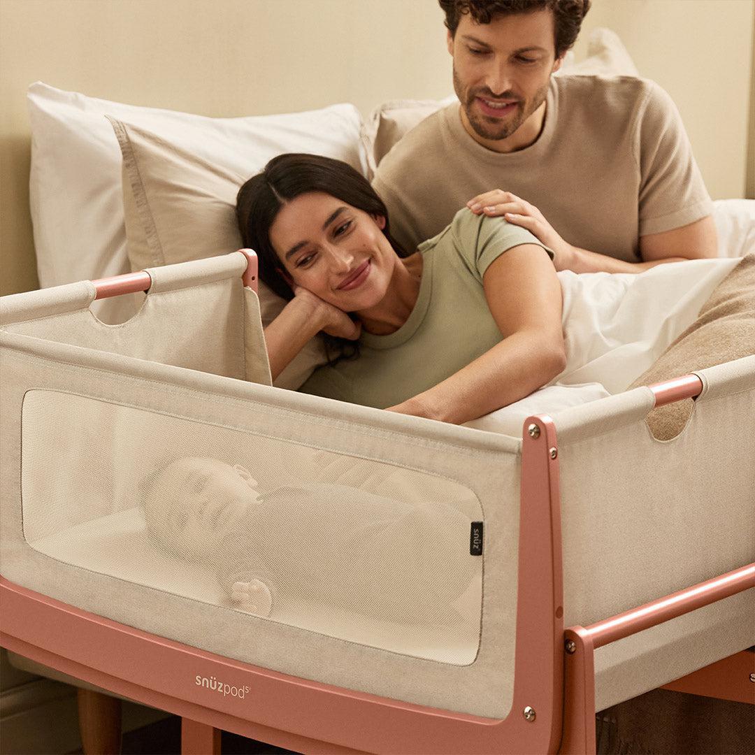 SnuzPod5 Bedside Crib - Terracotta